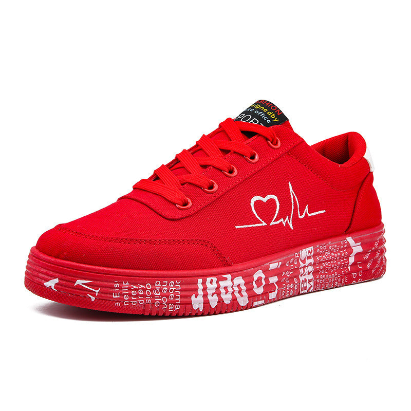 Love Print Canvas Shoes