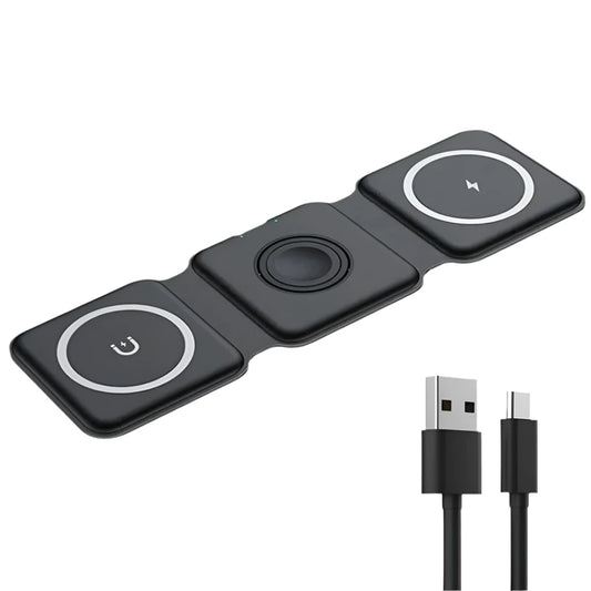 3 in 1 Magnetic Wireless Charger Pad Stand for all Apple and Android products - Beri Collection 