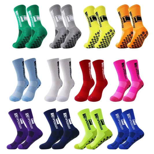 4Pairs ANTI SLIP Football Socks Mid Calf Cycling Sports Mens Sock - Beri Collection 