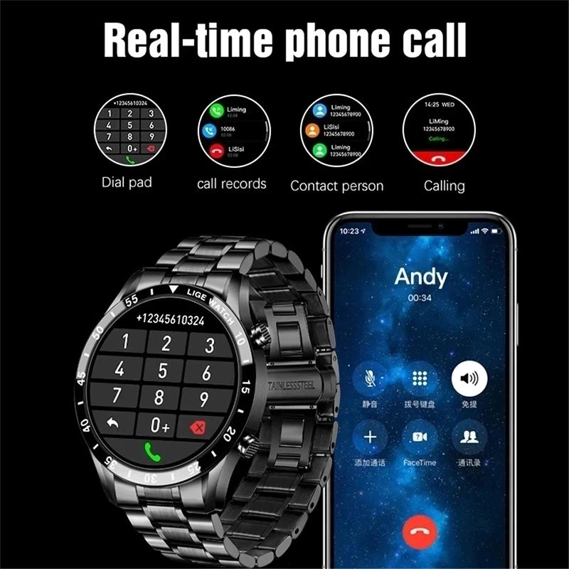 Luxury Full Circle Touch Screen Men Smart Watch