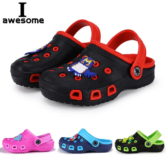 Children Mules Clogs Kids Summer Garden Cute Cartoons Shoes Girl Boy Beach Shoes