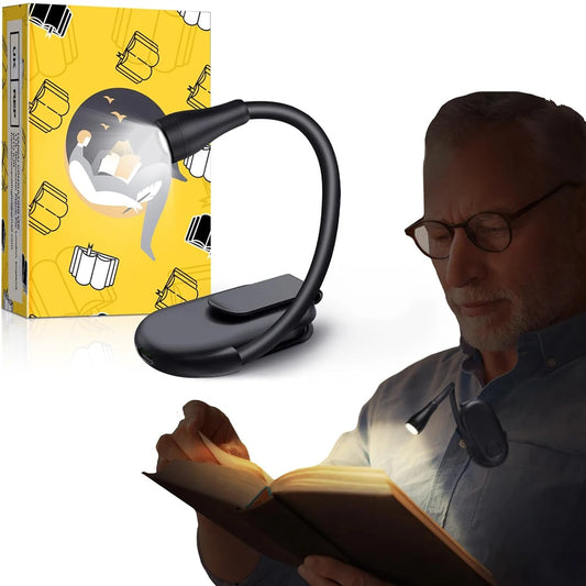 Rechargeable Book Light Reading Lights for Books in Bed Led Book Night Lamp 3 Color Stepless Brightness Clip on Reading Lamp - Beri Collection 