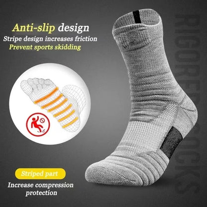 Anti-slip Football Cotton Sock Soccer Basketball Sport Socks Breathable Deodorous