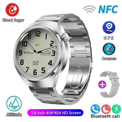 For GT4 Pro GPS NFC Smart Watch Men 360*360 AMOLED Screen Heart rate Bluetooth Call IP68 Waterproof Man Smartwatch 2024