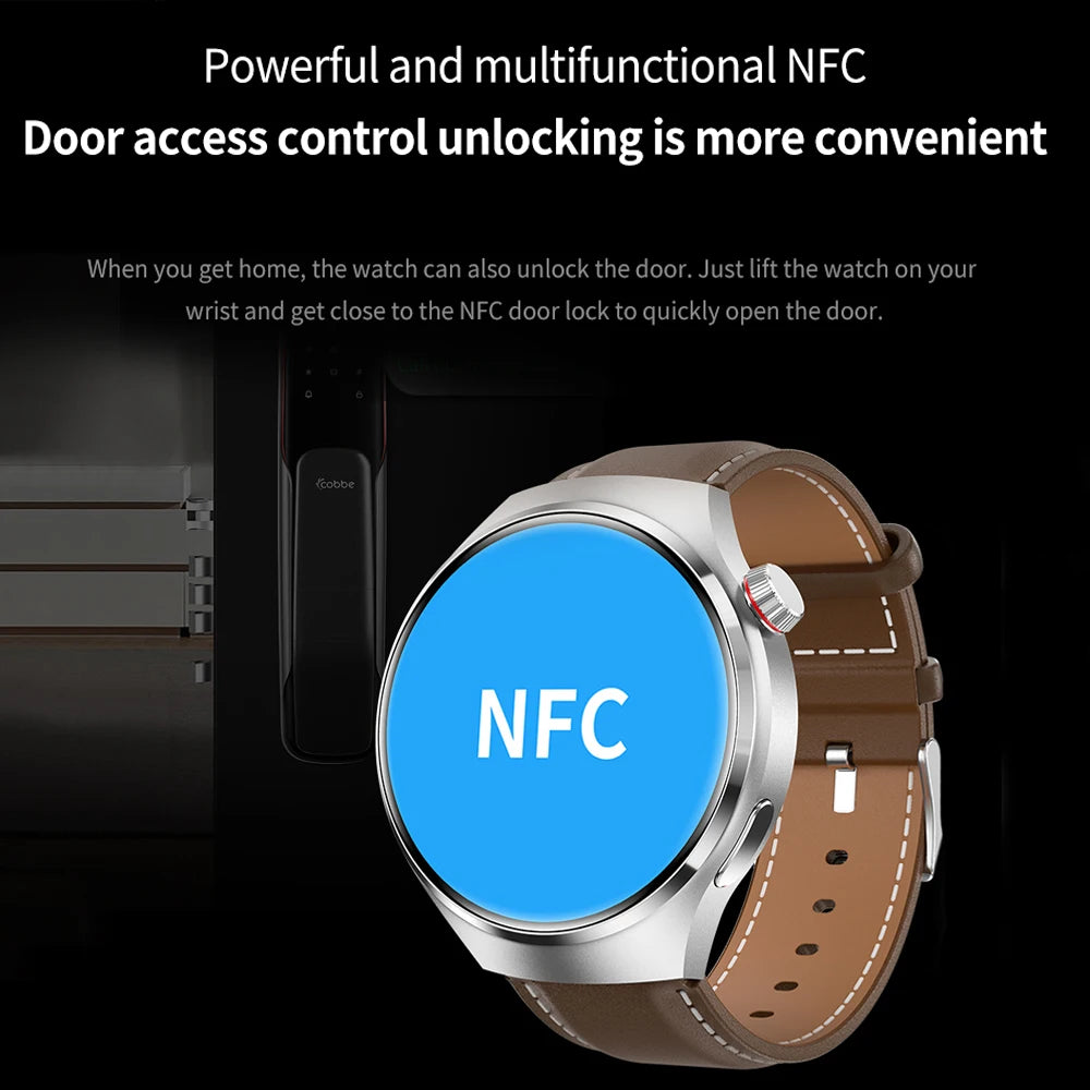 For GT4 Pro GPS NFC Smart Watch Men 360*360 AMOLED Screen Heart rate Bluetooth Call IP68 Waterproof Man Smartwatch 2024