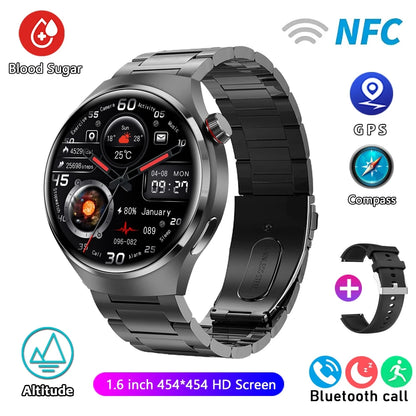 For GT4 Pro GPS NFC Smart Watch Men 360*360 AMOLED Screen Heart rate Bluetooth Call IP68 Waterproof Man Smartwatch 2024