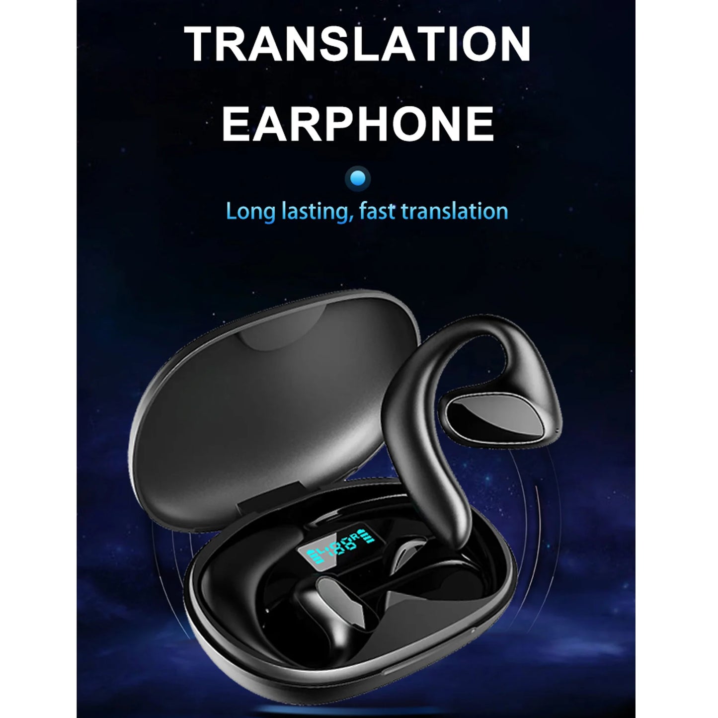 Language Translator Earbuds Smart 144 Languages High Accuracy Wireless Bluetooth Two Way Translator Device