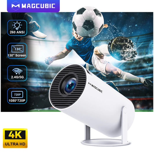 Portable Mini Projector Android 11 4K HY300 Dual Wi-fi BT5.0 Cinema Outdoor - Beri Collection 