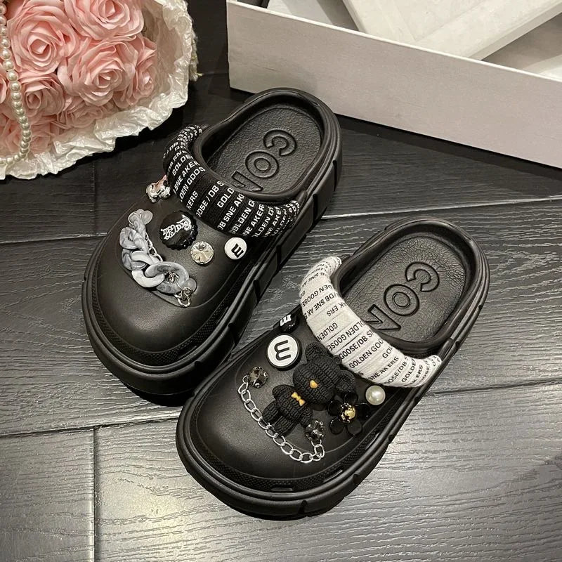 Platform Slippers Summer Women's Sandals 6cm Wedges Ladies Outdoor Clogs Thick Street Beach Slides Girls Flip Flops Garden Shoes