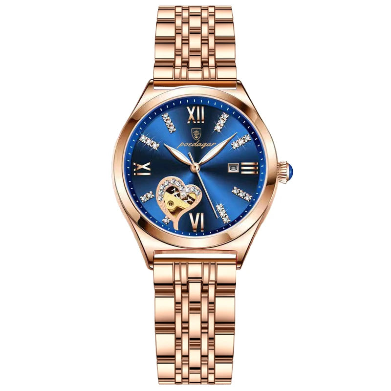 Women Watches Fashion Rose Gold Stainless Stain Steel Ladies Watch Waterproof Quarzt Wristwatch Romatic Girlfriend Gift