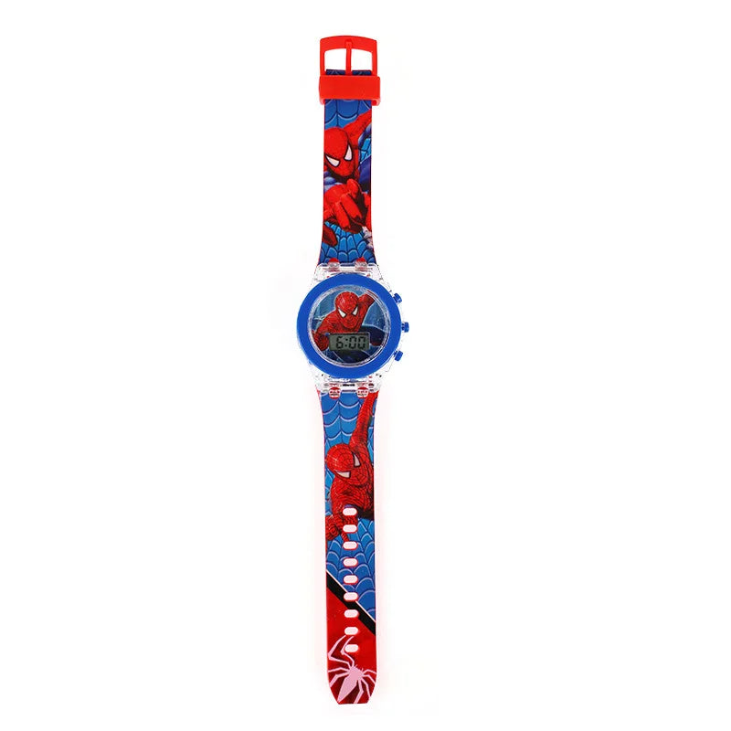 Flash Light Watches For Boys Cartoon shark Mickey Children Watch Girls Student Clock Gifts free shipping