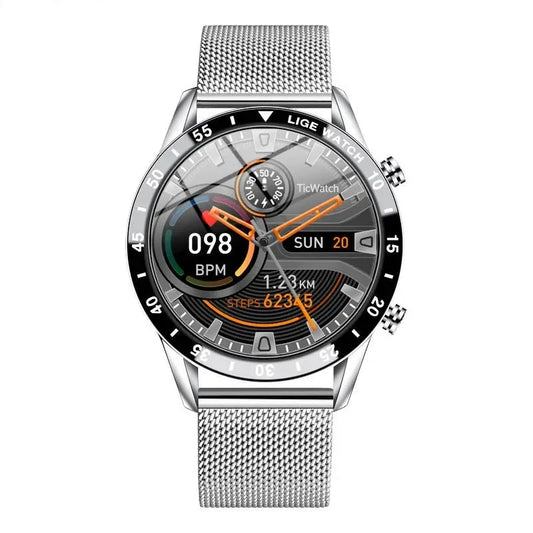 Luxury Full Circle Touch Screen Men Smart Watch Bluetooth Call Steel Band Waterproof Sports Fitness Watch For Android IOS - Beri Collection 