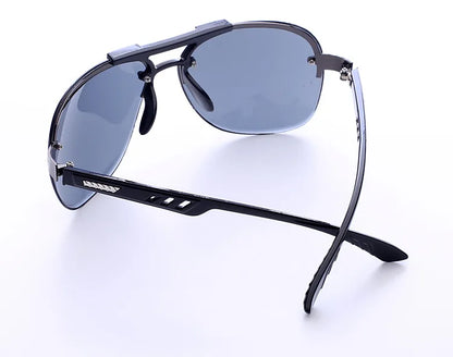 Sunglasses UV 400 Vintage Punk Rimless Rectangle Men Fashion Glasses Trendy Small Frame Sun Glasses Frameless Eyewear