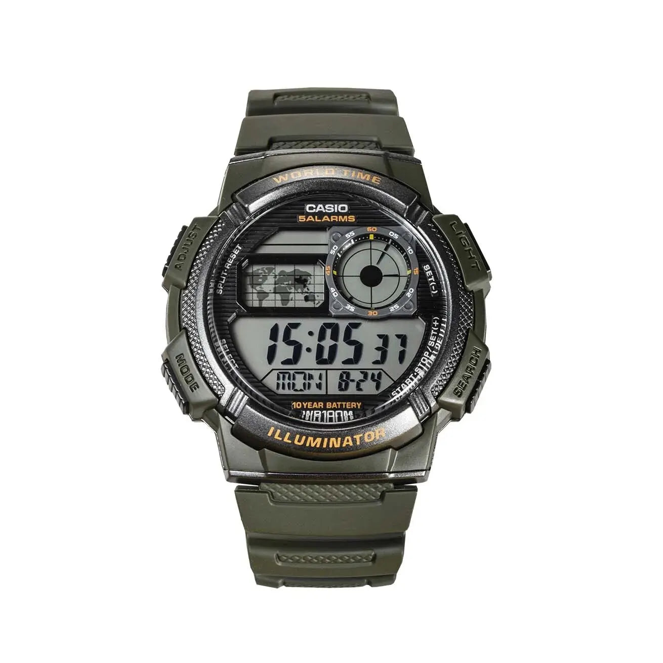 AE-1000W/1500W/1100WSports Watch Multifunctional Guide Date Stopwatch Student Male Watch Outdoor Waterproof Male Digital