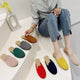 Princess Shoes Ladies Polyester Breathable Flat Mules 3D Fly Weave Stretch Slippers Woman Casual Slides Home Big Size 34-43