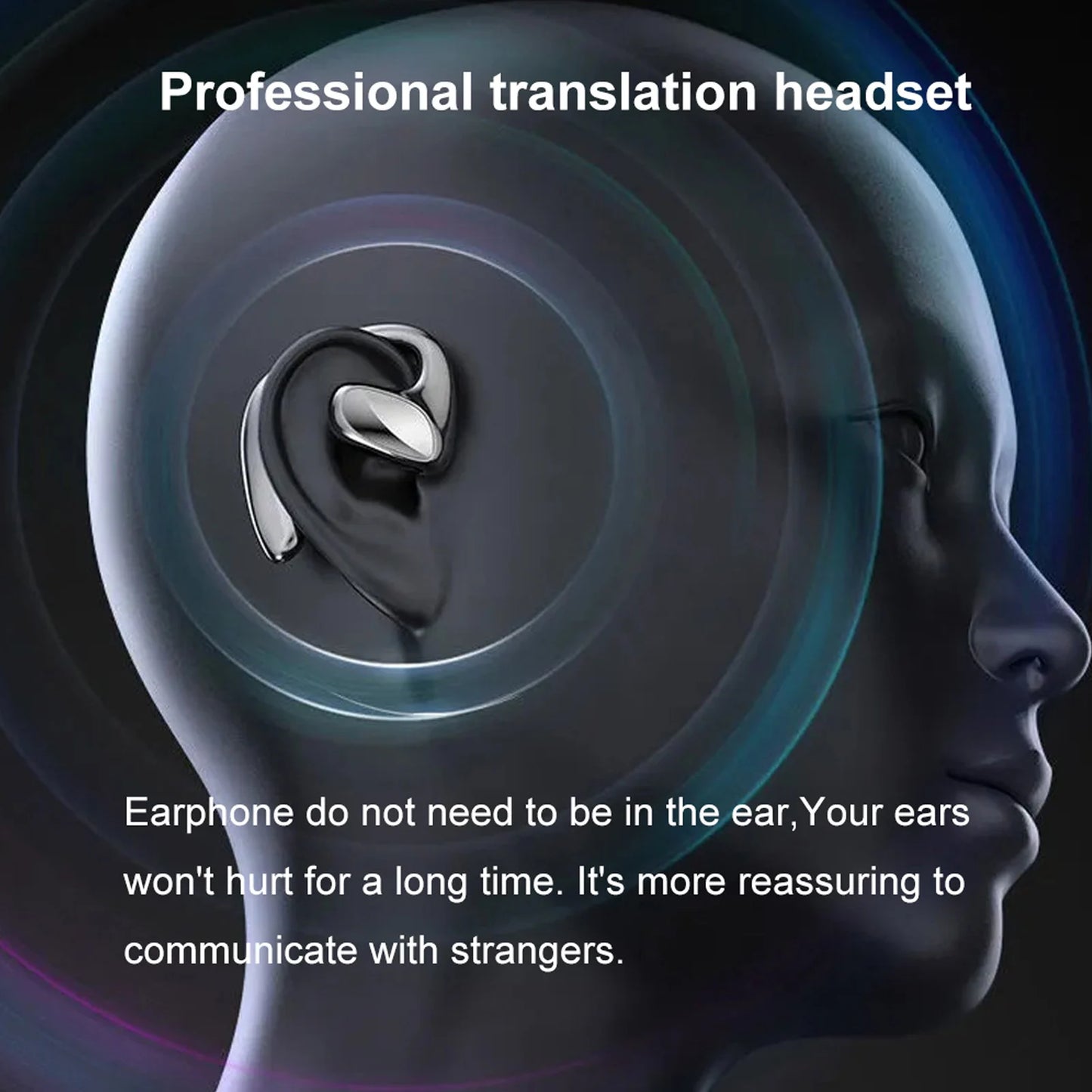 Language Translator Earbuds Smart 144 Languages High Accuracy Wireless Bluetooth Two Way Translator Device