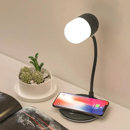 Bluetooth-compatible Speaker Wireless Charging Three-in-one Touch Desk Lamp Bedside Night Light Desktop Decoration Reading Lamp