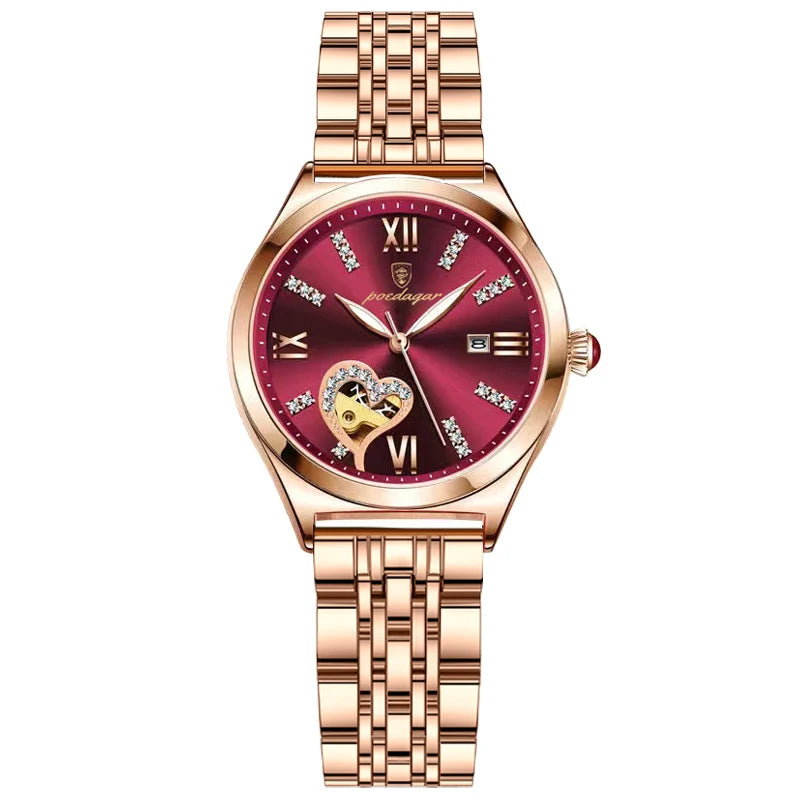 Women Watches Fashion Rose Gold Stainless Stain Steel Ladies Watch Waterproof Quarzt Wristwatch Romatic Girlfriend Gift