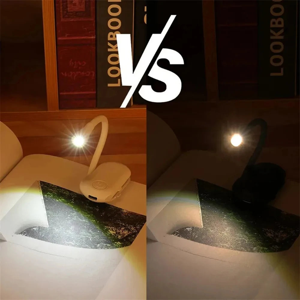 Rechargeable Book Light Reading Lights for Books in Bed Led Book Night Lamp 3 Color Stepless Brightness Clip on Reading Lamp