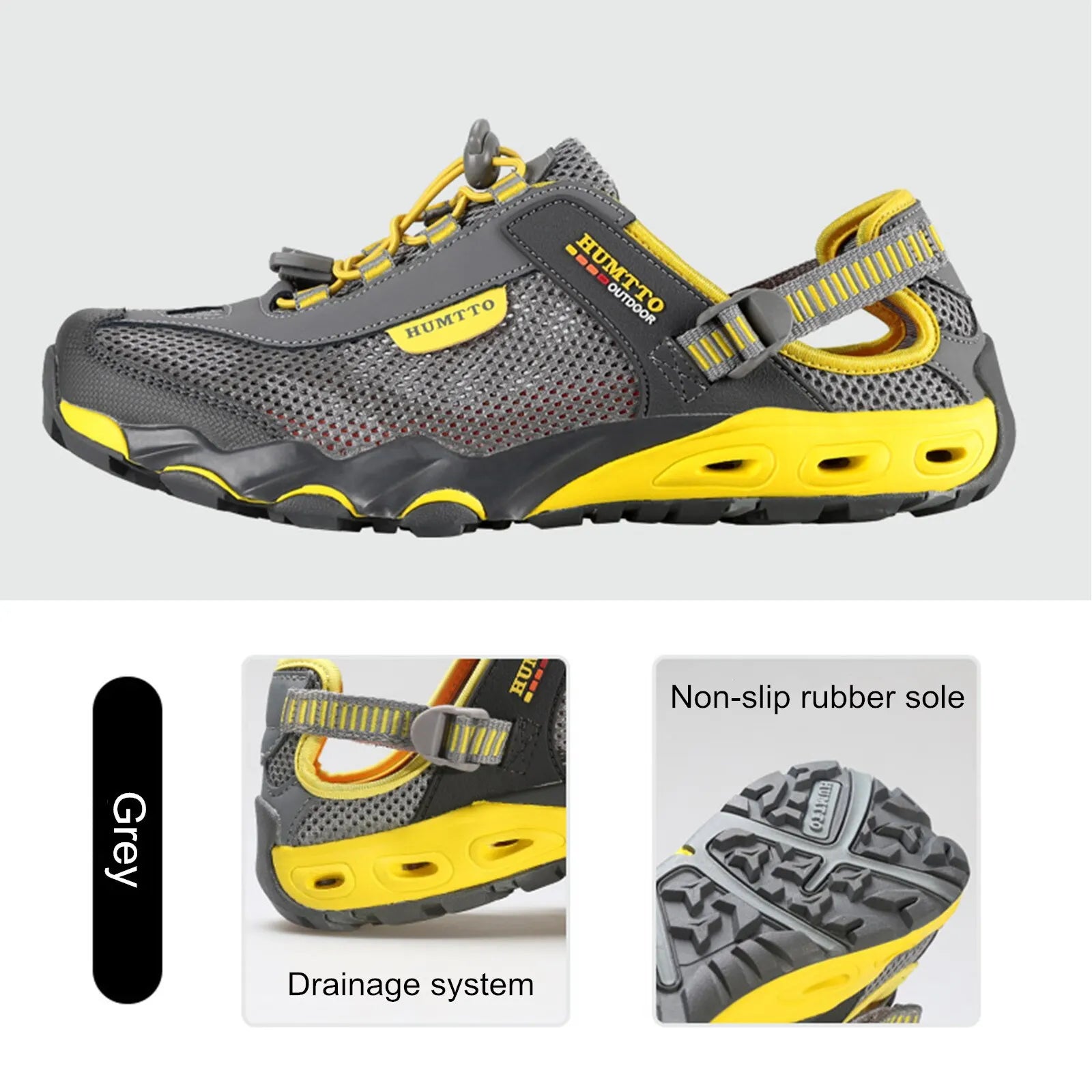 HUMTTO Summer Wading Hiking Shoes for Men Outdoor Man Sneakers Breathable Quick Drying Sports Trekking Beach Barefoot Mens Shoes