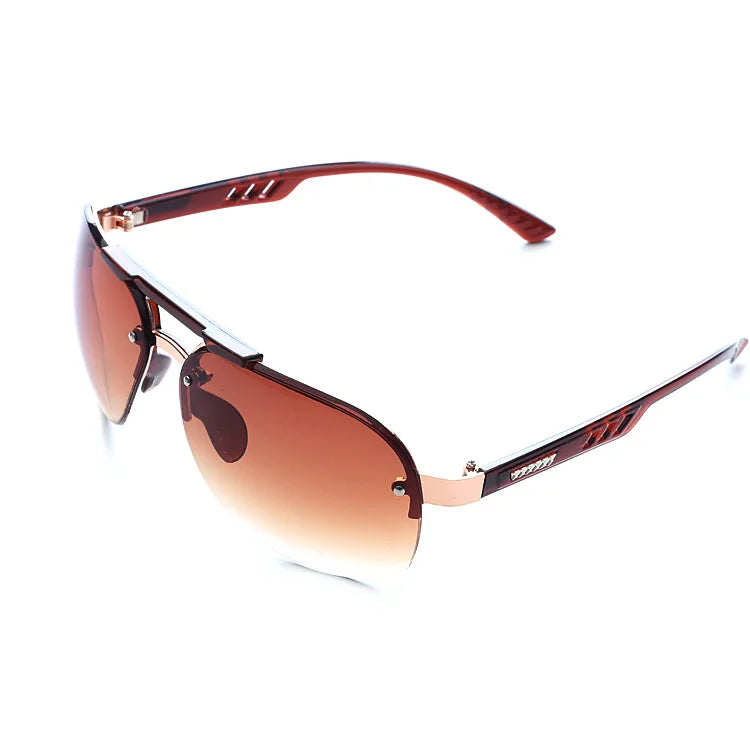 Sunglasses UV 400 Vintage Punk Rimless Rectangle Men Fashion Glasses Trendy Small Frame Sun Glasses Frameless Eyewear