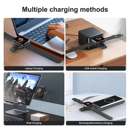 2 In 1 Magnetic Watch Wireless Charger for Samsung Apple Watch Galaxy 6/5Pro/5/4 Active IWatch 8 7 6 5 SE Fast Charging Station