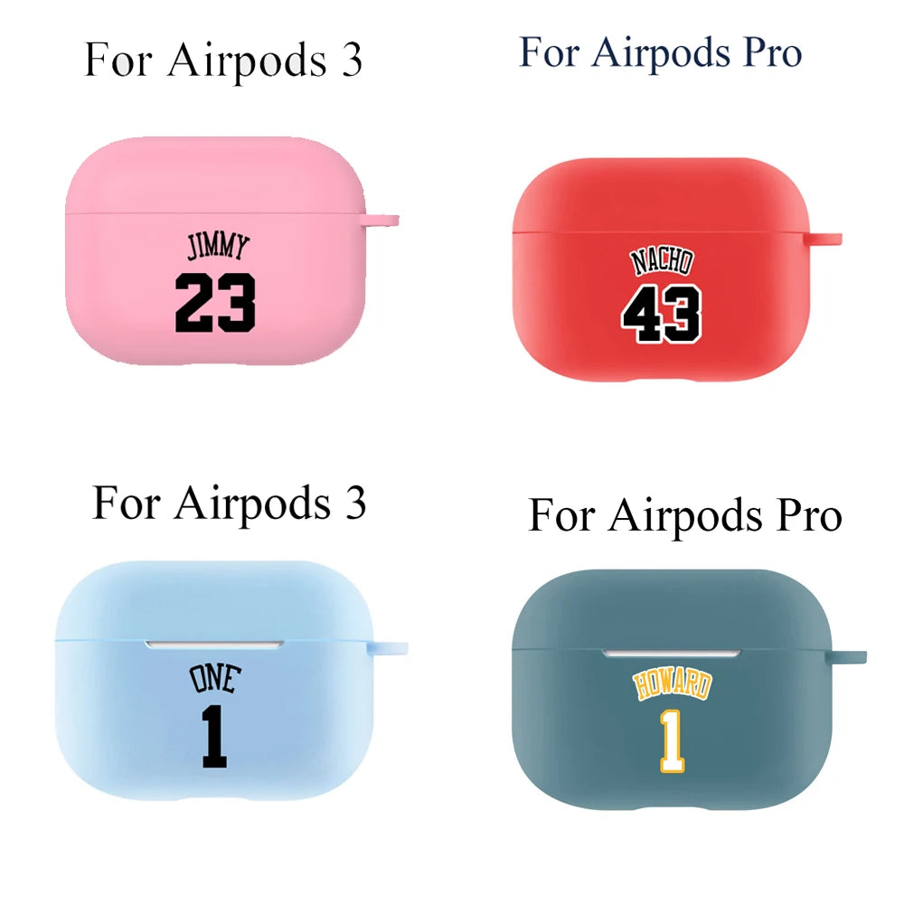 Soft Silicone Cover Logo Image Text Personalized Case for Air pods Pro