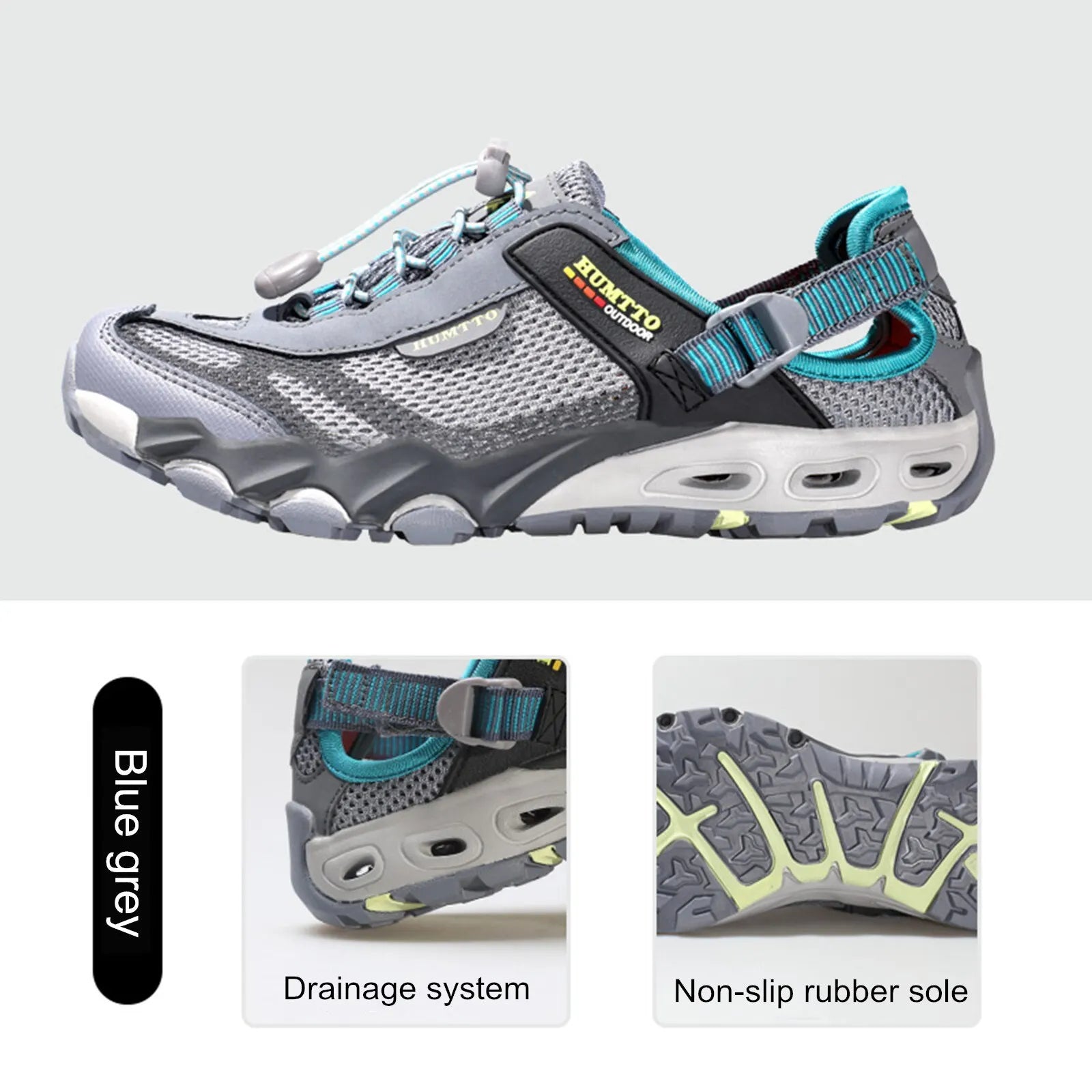 HUMTTO Summer Wading Hiking Shoes for Men Outdoor Man Sneakers Breathable Quick Drying Sports Trekking Beach Barefoot Mens Shoes