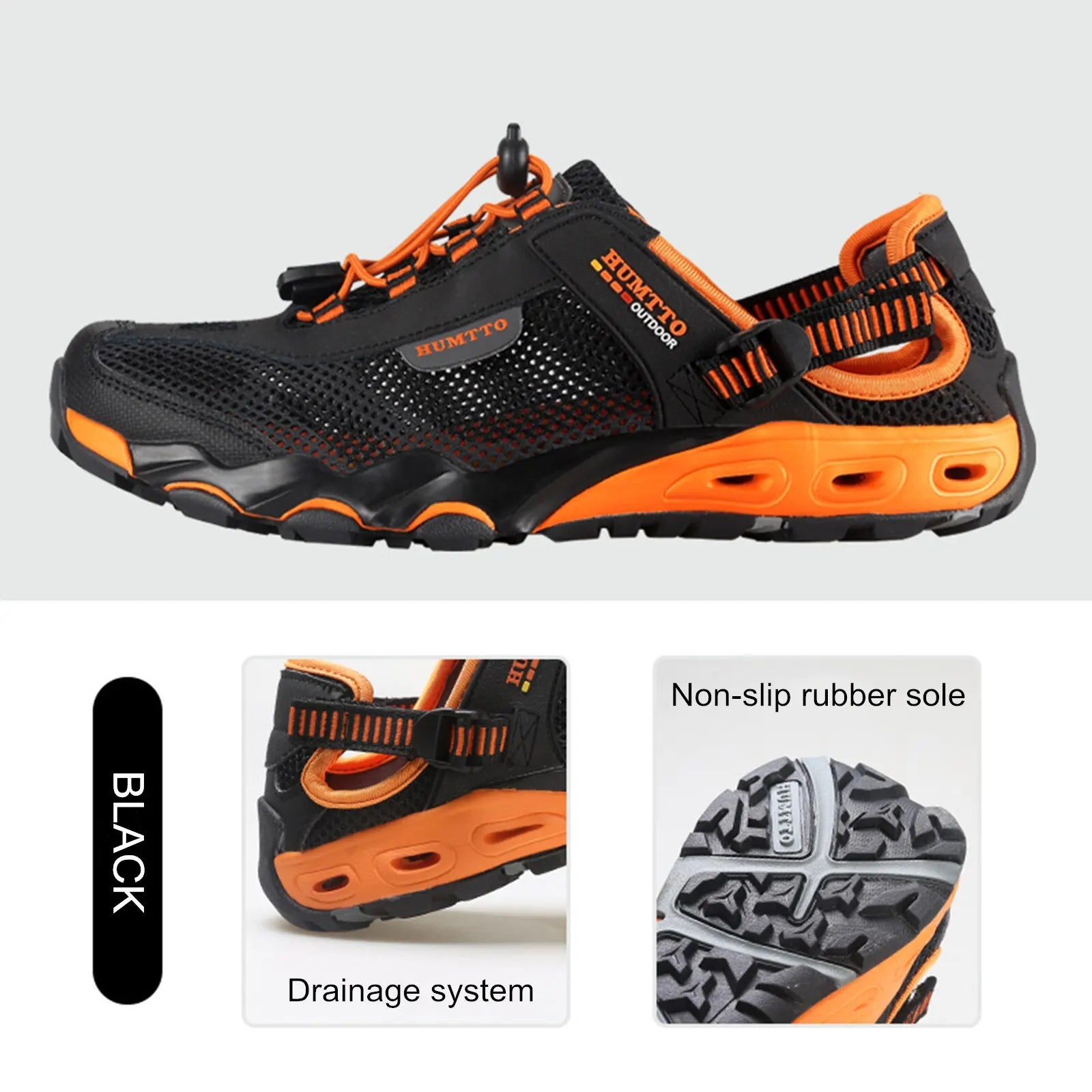 HUMTTO Summer Wading Hiking Shoes for Men Outdoor Man Sneakers Breathable Quick Drying Sports Trekking Beach Barefoot Mens Shoes