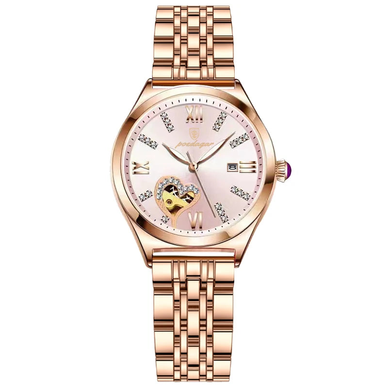 Women Watches Fashion Rose Gold Stainless Stain Steel Ladies Watch Waterproof Quarzt Wristwatch Romatic Girlfriend Gift