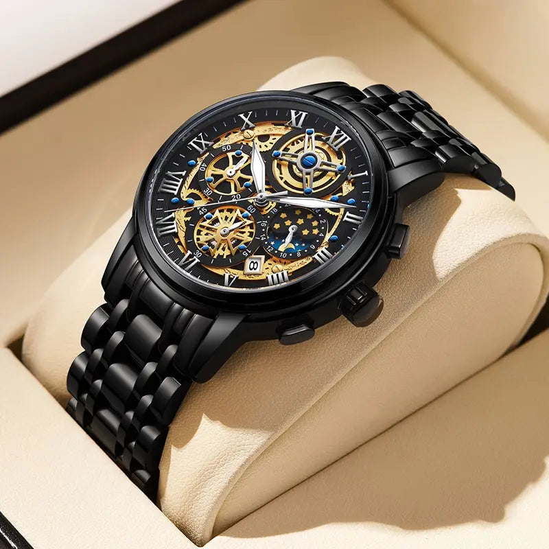 Men Watch Sports Quartz Watches Men Waterproof Chronograph Wristwatch Mens Military Hollow Clock Man Relogio Masculino