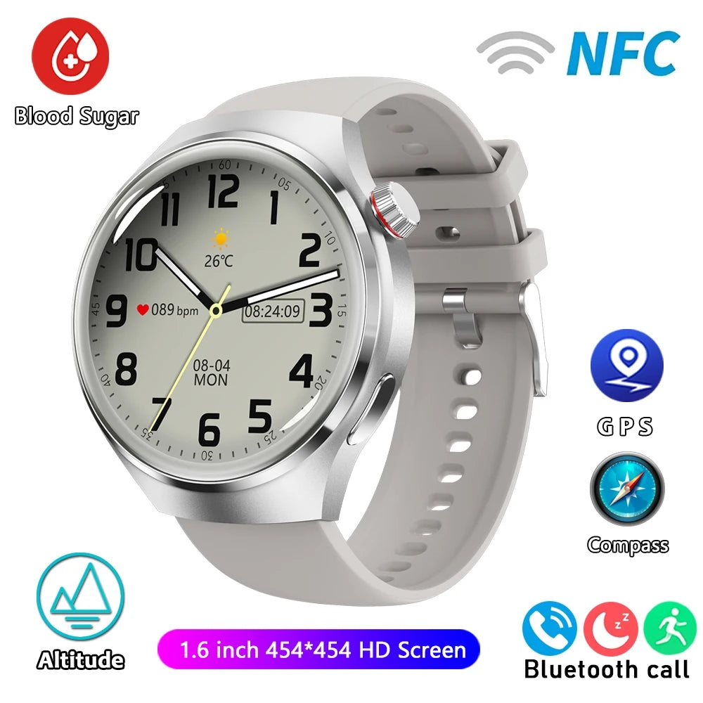 For GT4 Pro GPS NFC Smart Watch Men 360*360 AMOLED Screen Heart rate Bluetooth Call IP68 Waterproof Man Smartwatch 2024