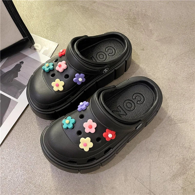 Platform Slippers Summer Women's Sandals 6cm Wedges Ladies Outdoor Clogs Thick Street Beach Slides Girls Flip Flops Garden Shoes