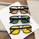 Vintage Oversized Sunglasses Fashion Men Women Square Shades Eyewear Trendy Ins Popular Brand Design UV400 Sun Glasses