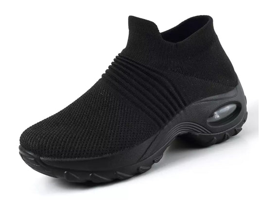 Women Breathable Mesh Height-increasing Slip-on Female Sock Sneakers - Beri Collection 